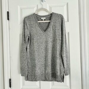 Lucky Brand Cloudsoft V Neck Tunic Sweater